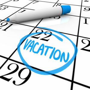 Calendar - Vacation Day Circled