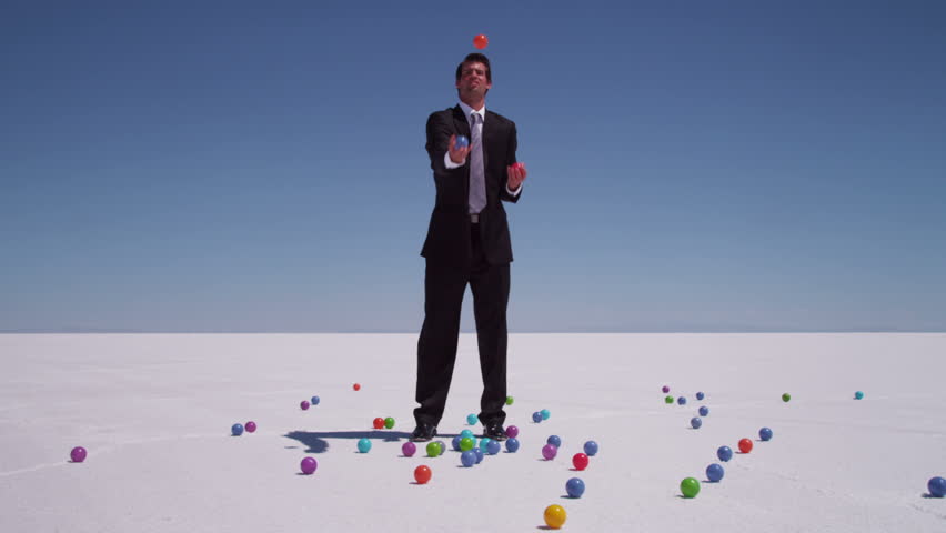 businessman juggling