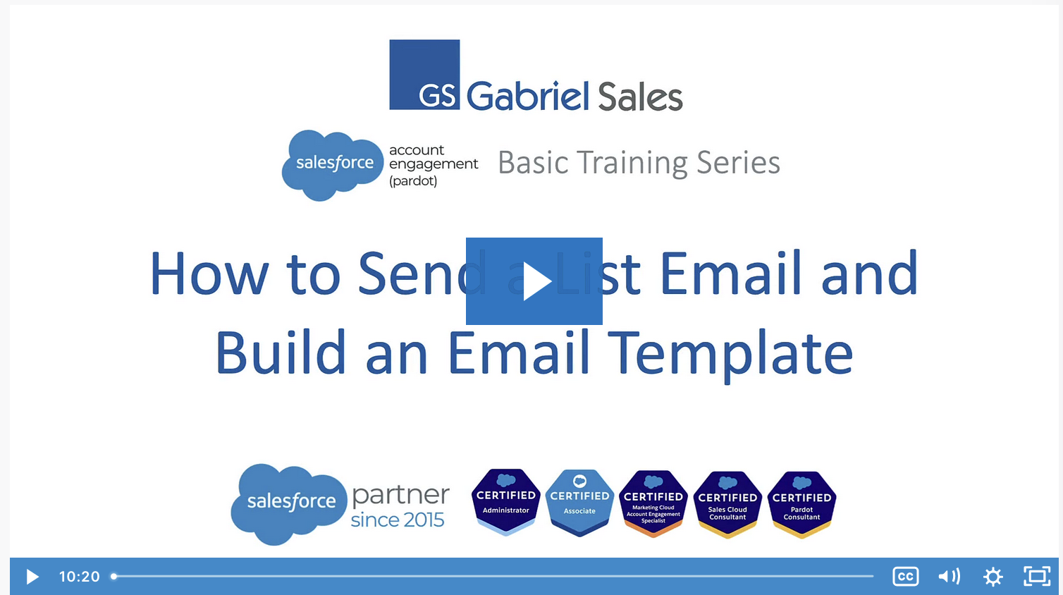 How to Build and Send an Email with Account Engagement Pardot Video