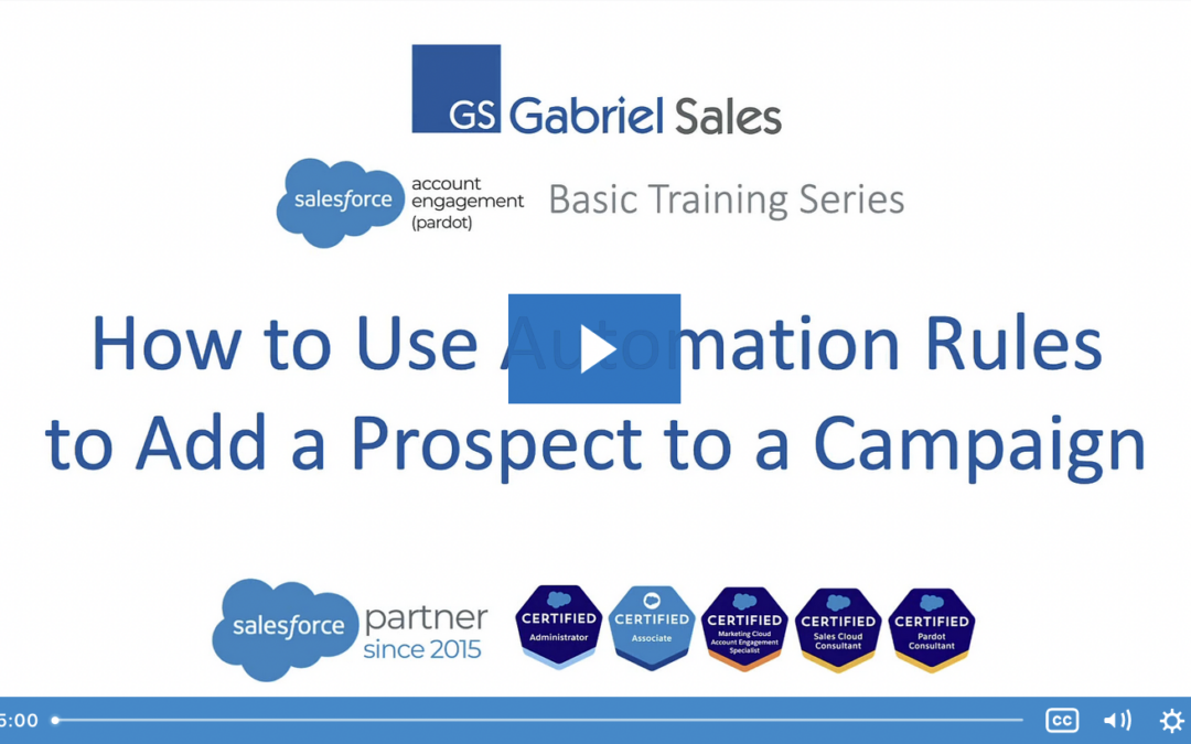 How to Add Prospect to Automation Campaign – Sales Tech Tutorial